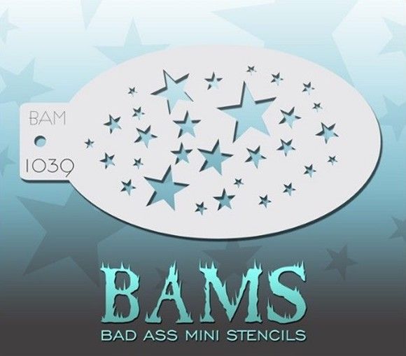Bad Ass Bams Schminkvorlage Schablonen 1039 - Sterne