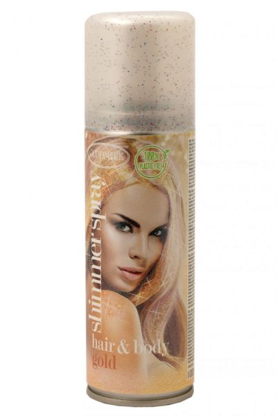 Glitzerspray Gold für Körper und Haare