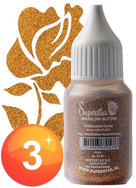Superstar Sparkling Glitzer Gold