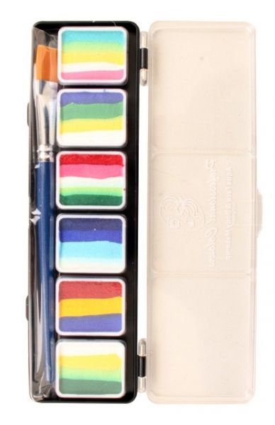 PartyXplosion schminke Split Cake palette mit Pinsel 6b