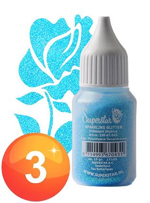 Superstar Sparkling Glitzer Indecent Sky Blau