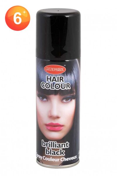 6 Schwarze Haarspray