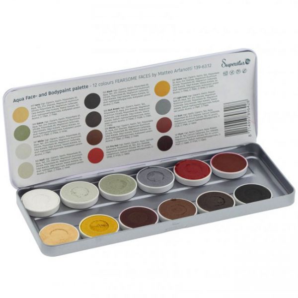 Superstar Schminke 12 Farben Sparkling Faces by Matteo Arfanotti